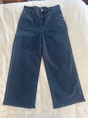 INC International Concepts Wide Leg Jeans in Denim Blue